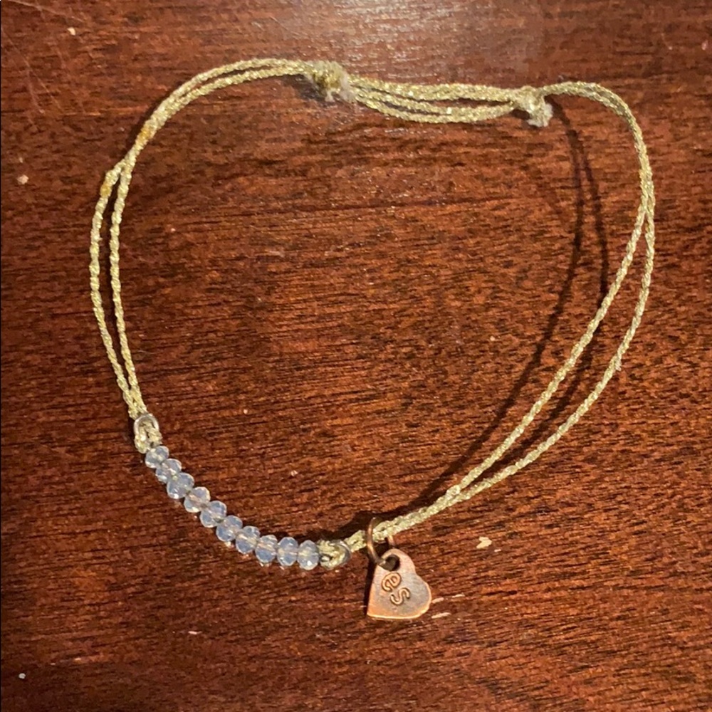 Gold string bracelet